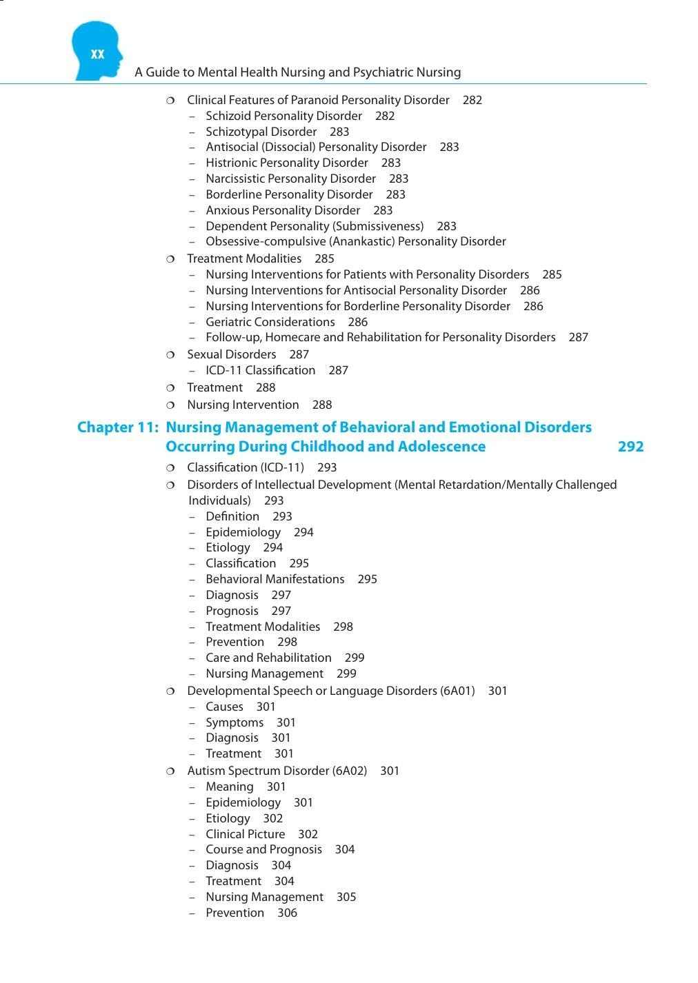 A Guide to Mental Health & Psychiatric Nursing, 6/E for BSc Nursing 5th & 6th Semester Students | ICD-11 Classification, Chapter-End MCQs, OSPE/OSCE Appendix & Latest Drug Guide: Semester V & VI: 1