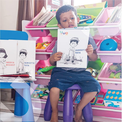 Yug Media: Jamsetji Tata Biography Story Book for Kids | Illustrated Inspirational Book with Colourful Pictures | Fun Learning Activity Book | Story books for 3+ year old | Includes 5 Interactive Activities | Story of Vision, Leadership & Innovation