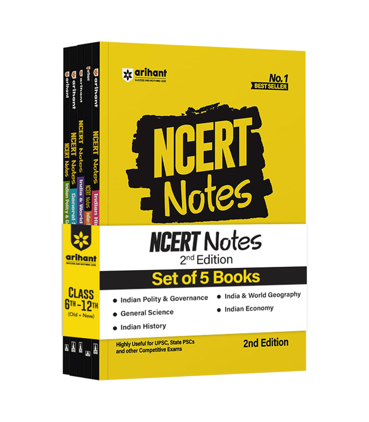 Arihant NCERT Notes Indian Economy, Polity & Governance, World Geography, History, General Science | Class 6–12 (Old + New) | Useful for UPSC, State PSCs & Other Competitive Exams | 2nd Edition