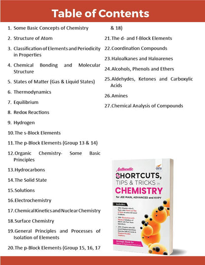 Authentic SHORTCUTS, TIPS & TRICKS in CHEMISTRY for JEE Main, Advanced & KVPY