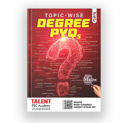 Talent Academy Kerala PSC Degree Level Topic Wise PYQ 2026 Book New SCERT & NCERT Syllabus Integration