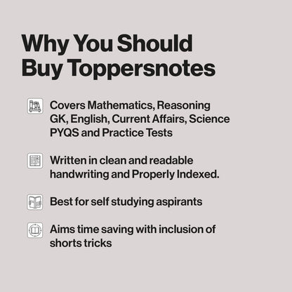 SSC CGL Exam Study Material Notes for Maths, English, General Studies & Reasoning Set of 5 Books in English, ToppersNotes Latest Edition