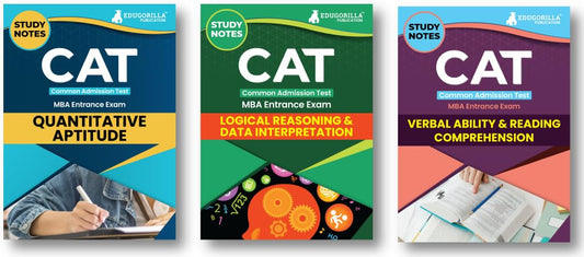 CAT Preparation Combo : 3 Study Notes for Quant, VARC, DILR Prearation | Topic-wise Theory & Practice MCQs for Management Entrance Exams