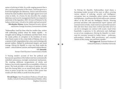 Policing the Republic: An Inside View of How India Fights Corruption and Crime, and Protects Rights