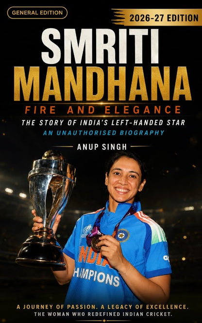 SMRITI MANDHANA : FIRE AND ELEGANCE-THE STORY OF INDIA ’S LEFT-HANDED STAR
