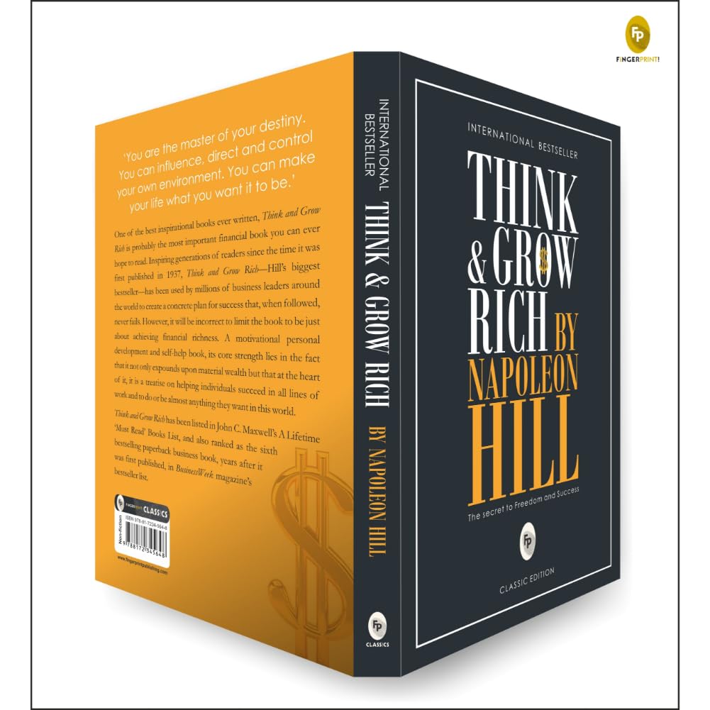 Think and Grow Rich by Napoleon Hill - Self-help Classic | Goal Achievement Strategies and Success Philosophy | Personal Development Book for Financial Success | Wealth Creation Strategies | Prosperity Principles | Original Premium Paperback Edition
