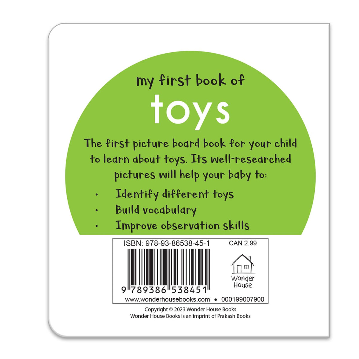 My First Book of Toys | First Toy Board Book for Babies, Toddlers & Preschoolers | Learn About Common Toys with Bright, Colorful Pictures | Early Learning Book for Kids Ages 0-3 Years
