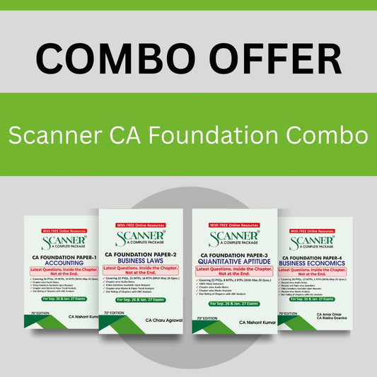 Scanner CA Foundation Combo | Sep.26 & Jan. 27 Exams | Solved Papers with PYQs (Included May 2026) | Shuchita Prakashan: 1 (Scanner Series)