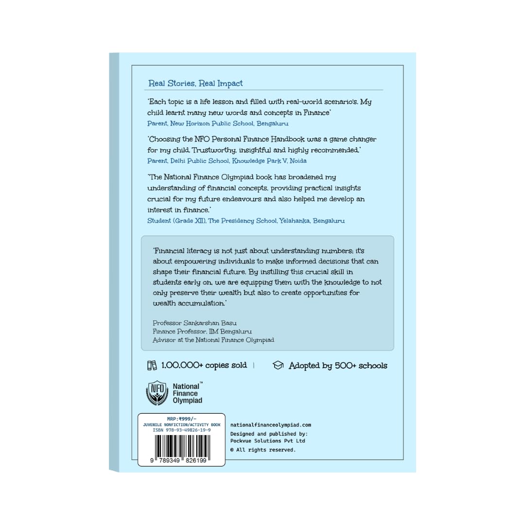Personal Finance Handbook for Grade 5: Beginner Indian Finance Book on Basic Economics Savings Wealth Creation and Financial Literacy for Students