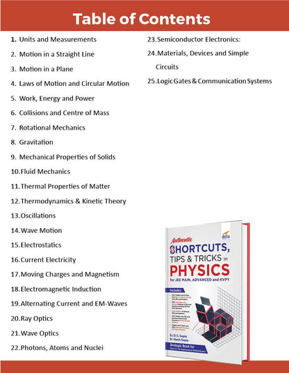 Authentic SHORTCUTS, TIPS & TRICKS in PHYSICS for JEE Main, Advanced & KVPY