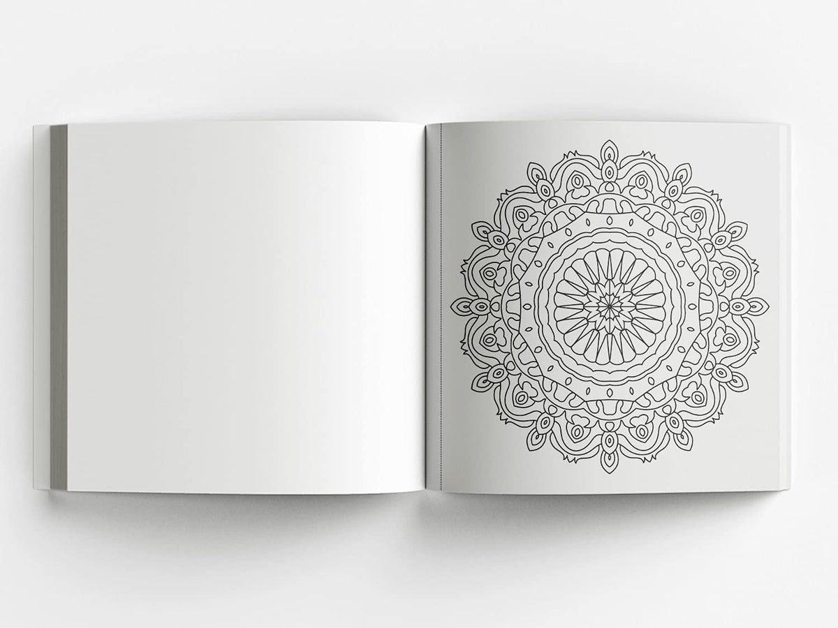 Mandala Art Book for Kids Tear Out Sheets (Enhance Art Coloring, Drawing Skills, Mandala Practice) High Quality Big 160 GSM for Frame After Colouring - Perfect Gift for Teens