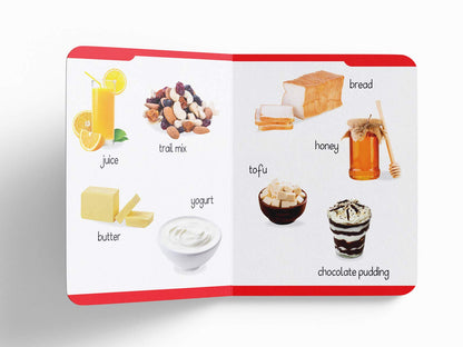 My First Padded Board Book Of Food For Kids | Ages 0–5 Years | Early Learning | Fruits | Vegetables | Meals | Snacks | Vocabulary Building | Cognitive Skill | Toddlers | Preschoolers | Latest Edition