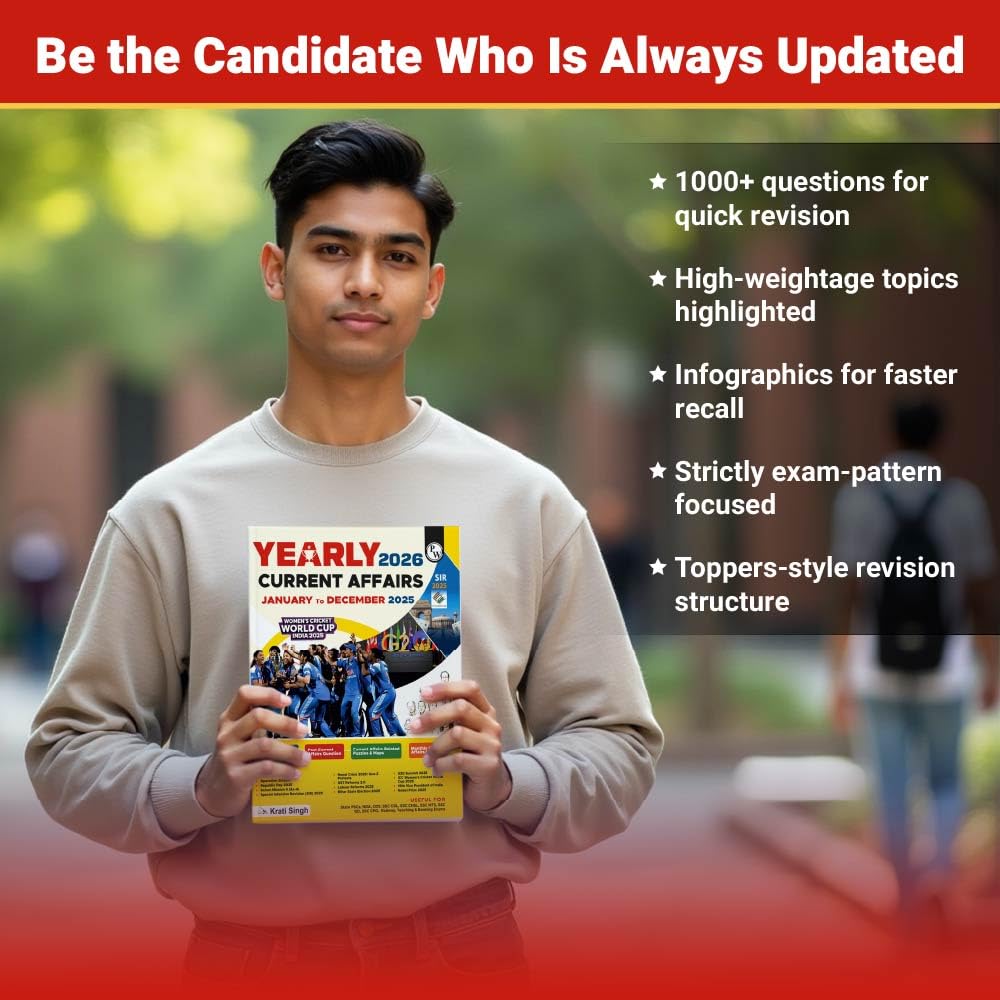 PW Yearly Current Affairs Magazine January to December 2025 By Krati Singh (English Edition) | For SSC, Banking, Teaching, Railway, Defence & Other Competitive Exams 2026-27