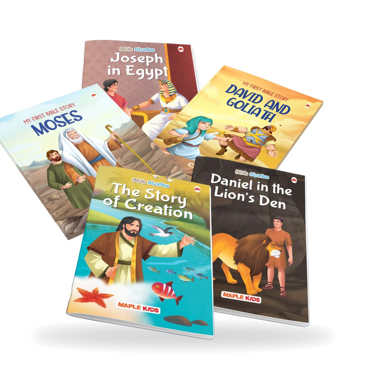 Story Books for Kids - Bible Stories (Illustrated) - (Set of 10 Books) - English Stories for Children - Birth of Jesus, Prophet Jonah, Moses, The Story of Creation, etc., - Moral Stories - Age 3+