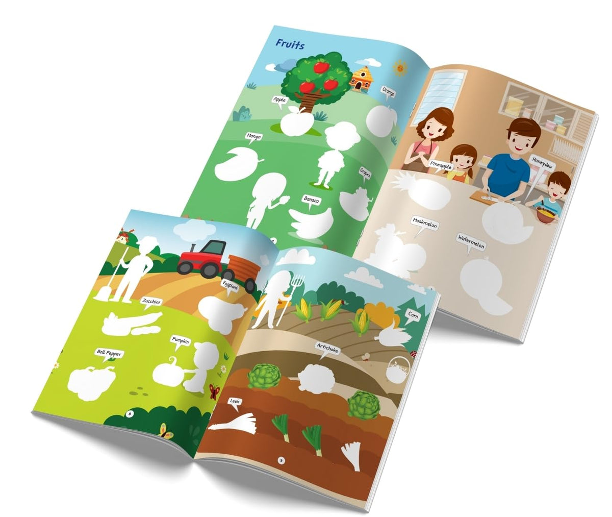 My First Sticker Book - Fruits and Vegetables - Activity Book for Kids - Stickers for Children - Age 3+ Years