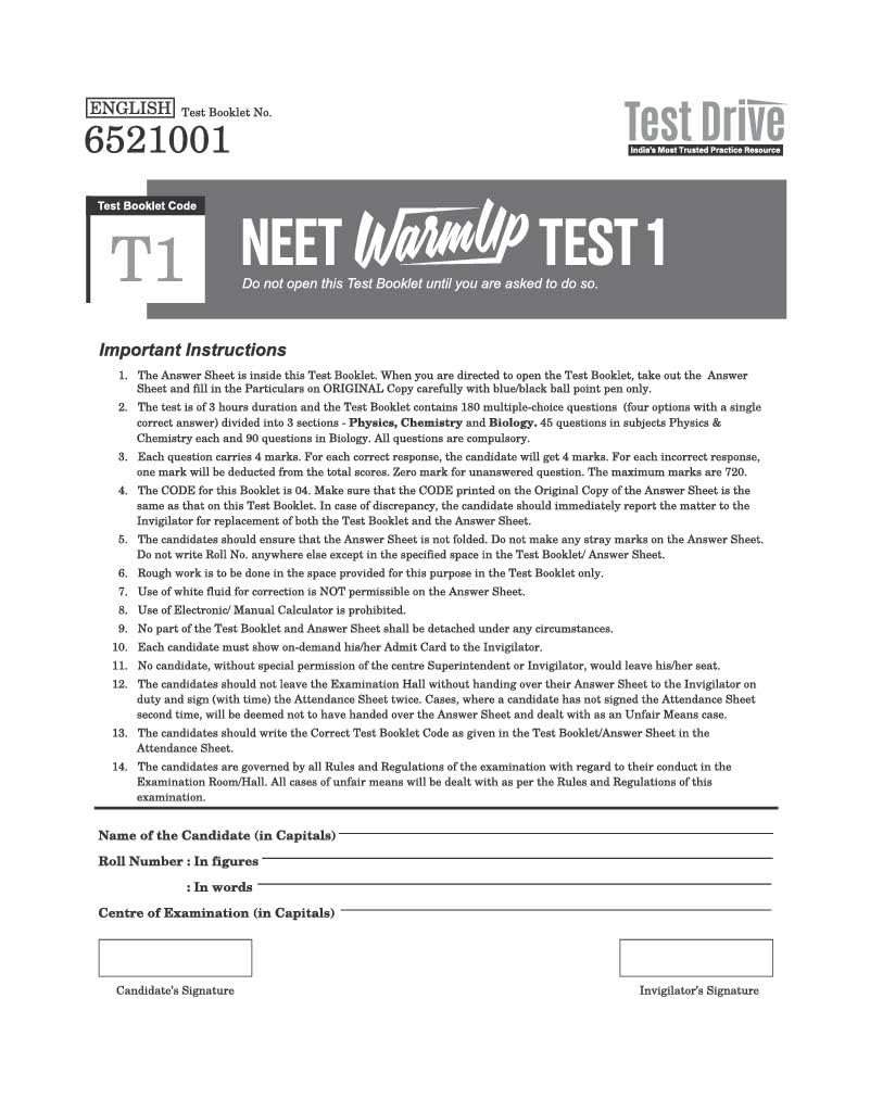 Arihant NEET (UG) 2026-2027 Test Drive 20 Tests, 16 Booklets & 3600 Questions | Physics, Chemistry & Biology | AI-Adaptive Practice with Error Analysis, Smart OMR, Real-Time PYQs & Revision PDF