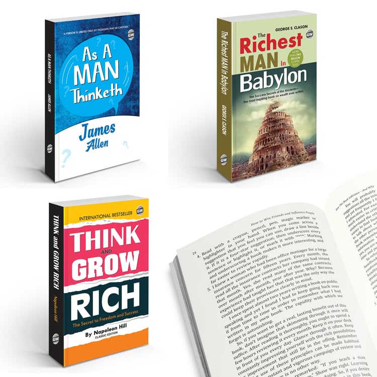 The Complete Wealth Building Collection : Think & Grow Rich, The Richest Man in Babylon, As A Man Thinketh | Motivational Books for Financial Freedom | Combo of 3 Novels