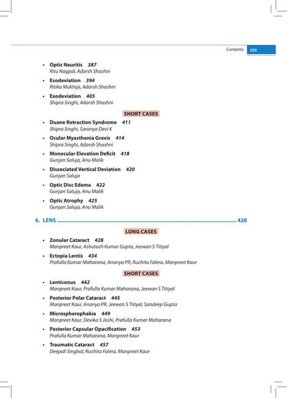 Ophthalmology Clinics-I for Postgraduates, 2/E for MS, MD and DNB Ophthalmology Residents | 32 Long Cases and 48 Short Cases with Clinical Approach, Differential Diagnosis and Instruments Chapter: 1