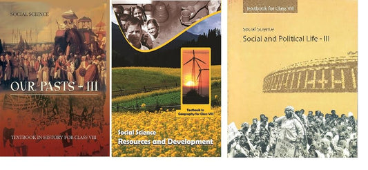 NCERT Textbook for Class-VIII | Social Science Our Pasts-III | Social Science Resource and Development | Social Science Social and Political Life-III | 3 Books Set | Latest Edition