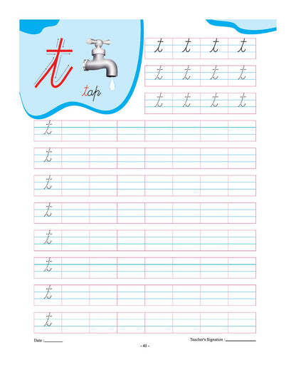 InIkao Cursive Writing Book on Capital & Small Letters for Kids Age 3+ Years | Trace and Write Handwriting Practice Workbook on English Alphabet Cursive Capital & Small Letters