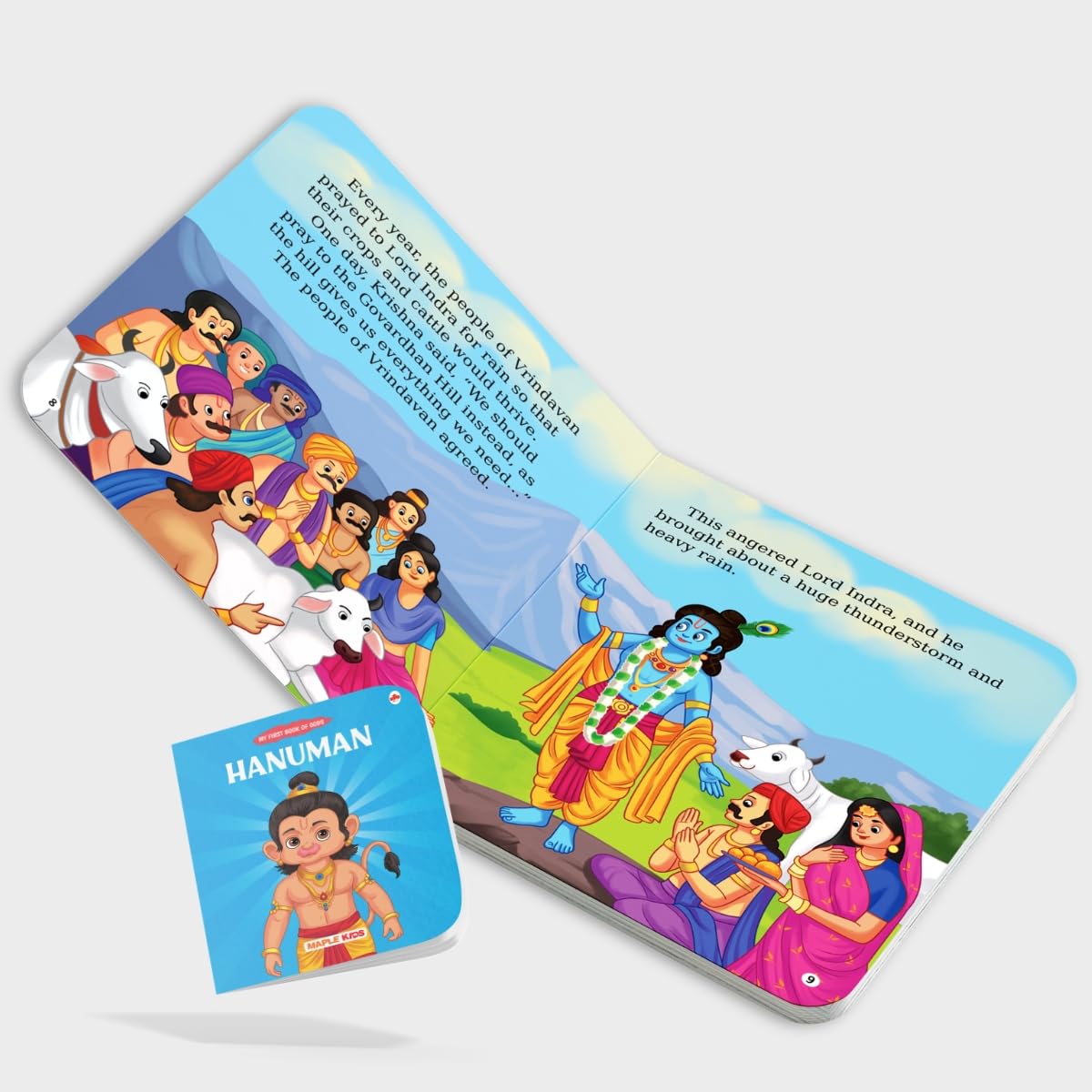 Story Books for Kids - Krishna, Hanuman, Ganesha, Rama (Set of 4 Books) - Illustrated Board Book for Children - Cultural and Traditional Stories for ... Mythology Stories for Kids - Age 0 - 2 Years