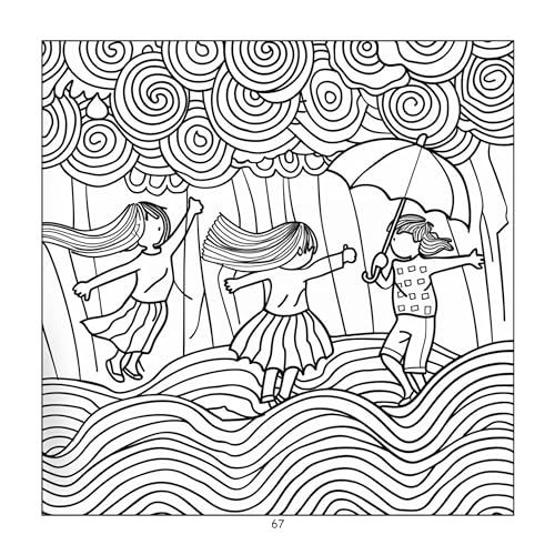 Mindfulness Nature Art: A Colouring Book for Adults - Ocean Wave Art - Mind Relaxing, Stress Relieving Coloring Book - Fine Print