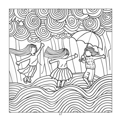 Mindfulness Nature Art: A Colouring Book for Adults - Ocean Wave Art - Mind Relaxing, Stress Relieving Coloring Book - Fine Print