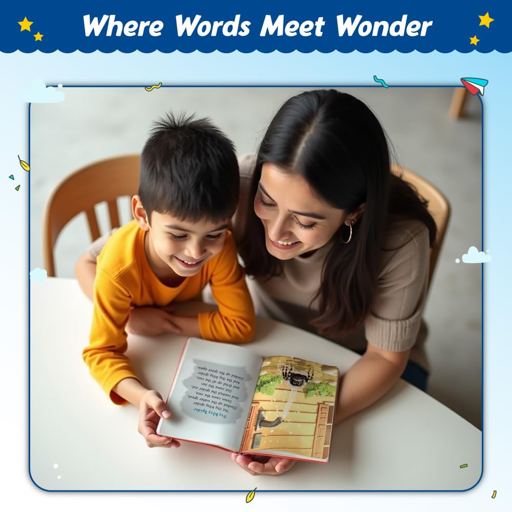 Kids' First Nursery Rhymes Padded Board Book, Colourful Illustrated Nursery Rhymes for 1-5 Years, Board Book for Toddlers