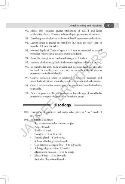 LMRP Dental Exam Series Last Minute Revision Points for NEET-MDS/AIIMS-MDS/PGI-MDS