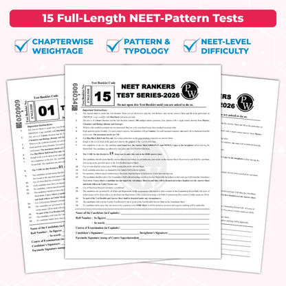 PW NTA 15 NEET Rankers Test Series 2026 | Expert Verified & Curated | 15 NEET-Like Test Booklets, 15 OMR Sheets, Solution Booklet, Rank Predictor & ... [Paperback] [Jan 08, 2026] Physics Wallah