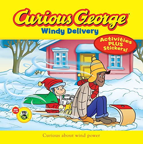 CURIOUS GEORGE WINDY DELIVERY (CGTV 8X8 W/STICKERS) book cover