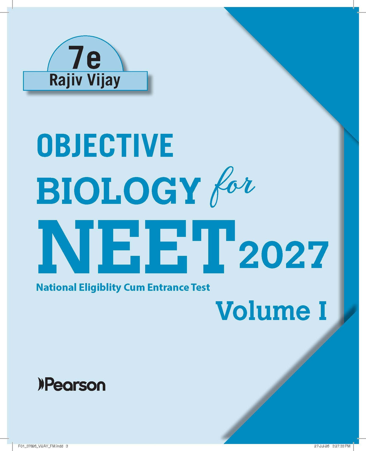 Pearson Objective Biology for NEET - Vol - I 2027| Includes 2026 NEET cancelled paper & re exam paper | 9500 + MCQs| 2 mock test paper|NEET and NCERT curriculum