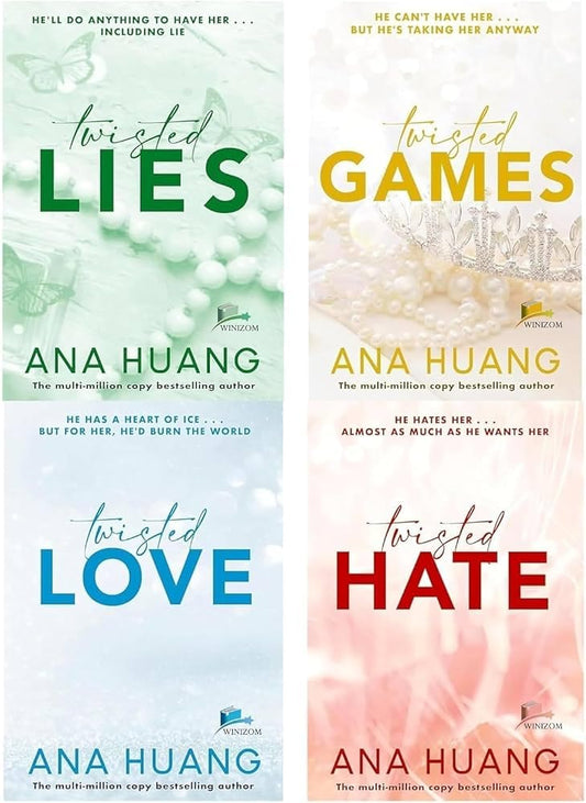 Twisted Series Book Set of 4 Paperback | Twisted Love, Twisted Games, Twisted Hate & Twisted Lies | Contemporary Romance, Fiction Collection (Twisted Series By Ana Huang)