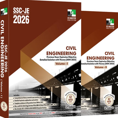 SSC JE CIVIL ENGINEERING PREVIOUS YEARS TOPICWISE OBJECTIVE DETAILED SOLUTION WITH THEORY | 2026-2027 Latest Edition | PYQs
