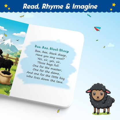 Kids' First Nursery Rhymes Padded Board Book, Colourful Illustrated Nursery Rhymes for 1-5 Years, Board Book for Toddlers