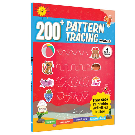 200+ Pattern Tracing Workbook for Kids, Free 500+ Printable Worksheets, Activities and Parenting Tips, Practice Drawing, Tracing Lines, Scribbles, ... and Hand-Eye Coordination, Age 3-5 Years