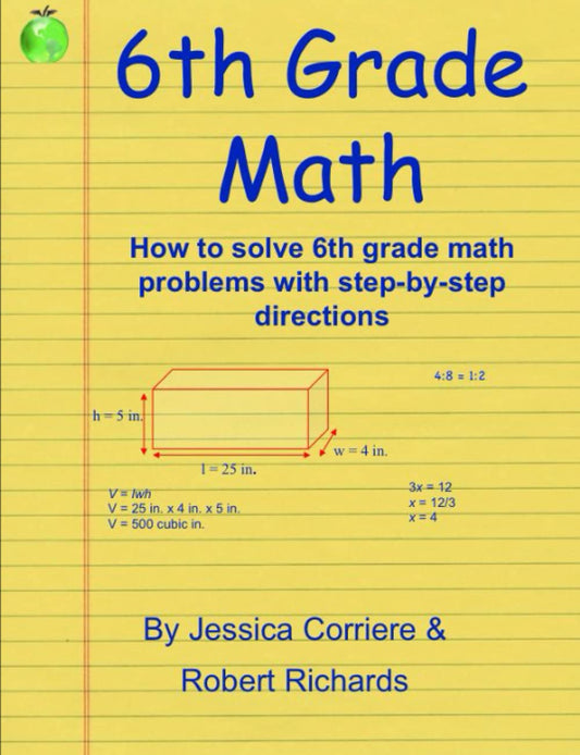6th Grade Math by Jessica Corriere Robert Richards (Author) book cover