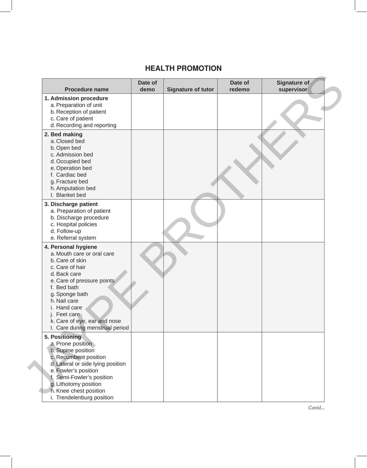 PRACTICAL RECORD BOOK OF AUXILIARY NURSE MIDWIFERY (ANM) (2 YEARS COURSE) (AS PER INC SYLLABUS)