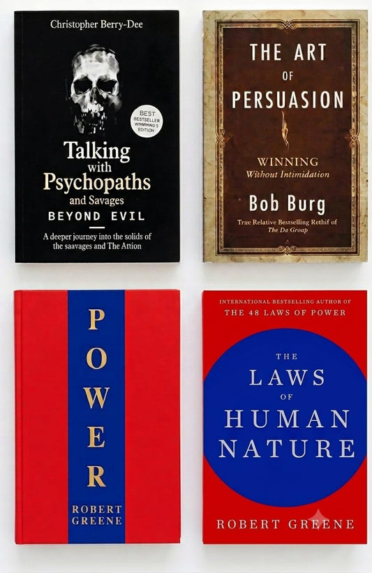 Combo of 4 Bestselling Books – The 48 Laws of Power, The Laws of Human Nature, Talking with Psychopaths & The Art of Persuasion (Paperback) | ... Persuasion & Leadership Collection)