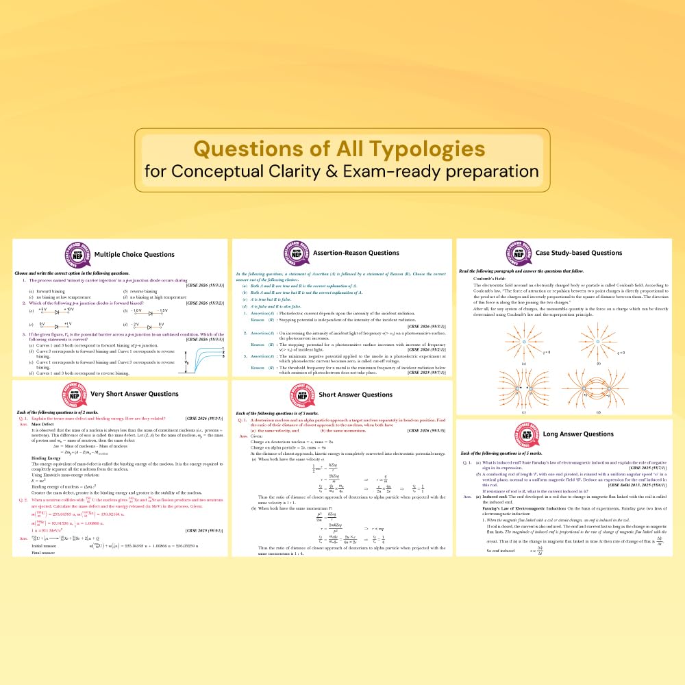 Xam idea Physics Class 12 – (CBSE 2026-27) | Mind Maps | Solved NCERT | Solved PYQs | MCQs, A-R, Case-based, VSA, SA, LA Questions | Solved 2026 CBSE Examination & Sample Papers