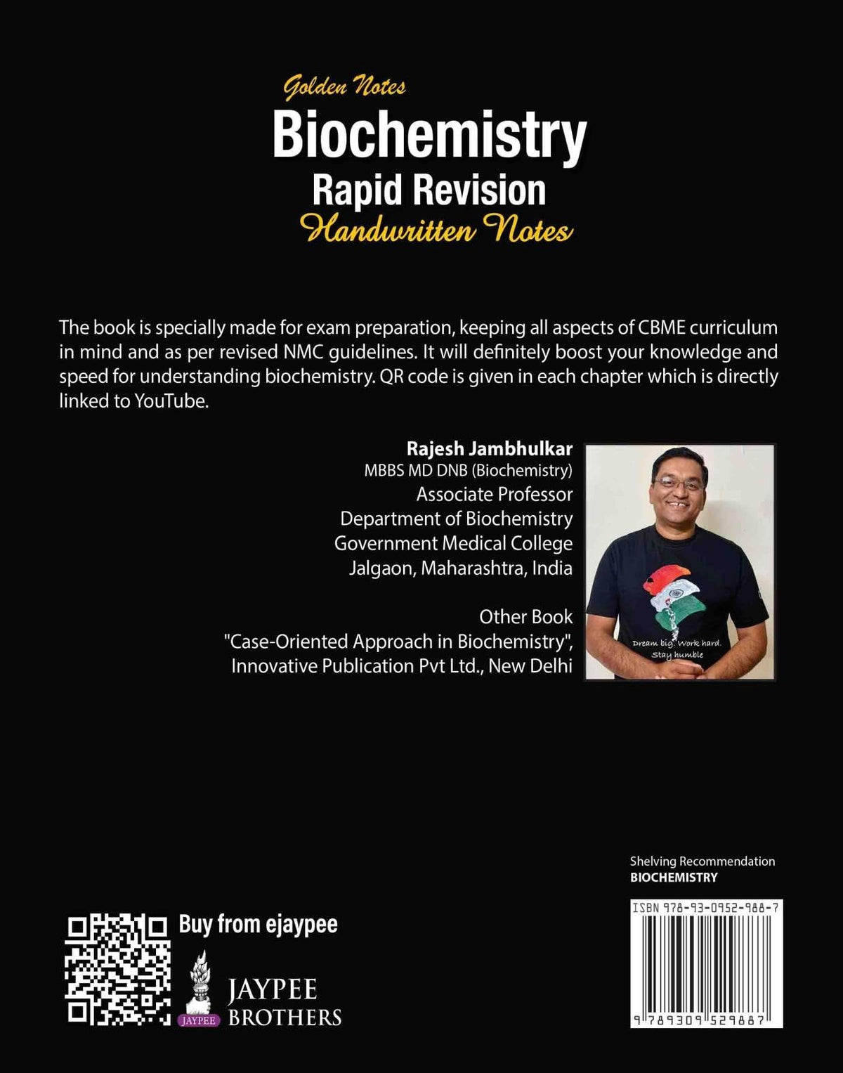 Golden Notes Biochemistry Rapid Revision Handwritten Notes, 4/E for Undergraduate Medical Students (MBBS, BDS, BAMS, BHMS, BPharm, BSc Biochemistry) & NEET PG Exam | Mnemonics & 100+ Clinical Cases