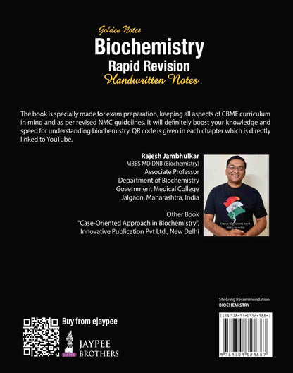Golden Notes Biochemistry Rapid Revision Handwritten Notes, 4/E for Undergraduate Medical Students (MBBS, BDS, BAMS, BHMS, BPharm, BSc Biochemistry) & NEET PG Exam | Mnemonics & 100+ Clinical Cases