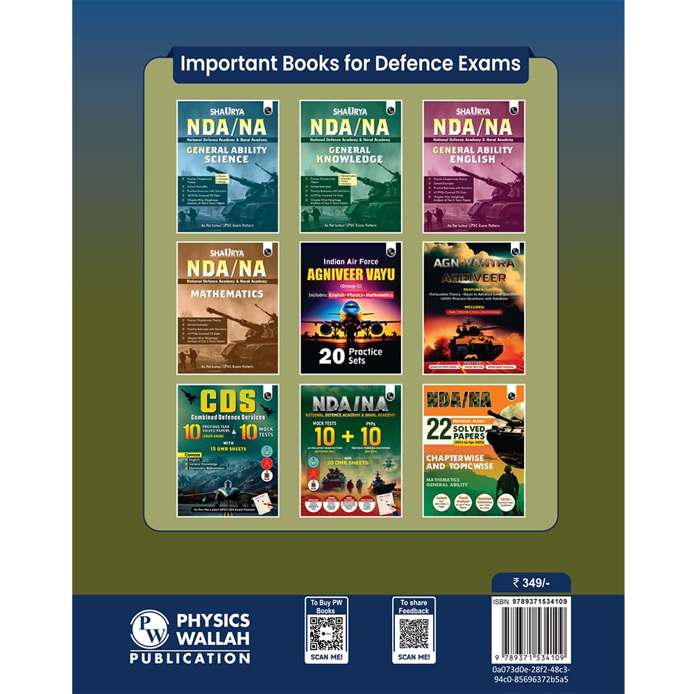 PW 30 AFCAT Previous Years' Solved Papers (2025 - 2011) with August 2025 Paper For Flying, Technical & Ground Duty (Non-Technical) Branches 2026 Exam | PYQs | 10 Practice Sets