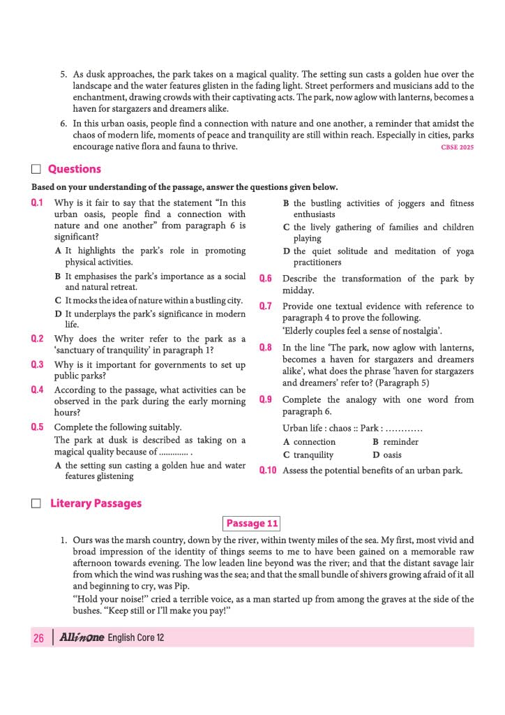 Arihant All in One English Core Class 12 for CBSE Exam 2026-27 | NCERT Based Complete Theory, Practice Exercises, CBQs, A-R, Sample Papers & Mind Maps | Revised Edition as per Latest Syllabus