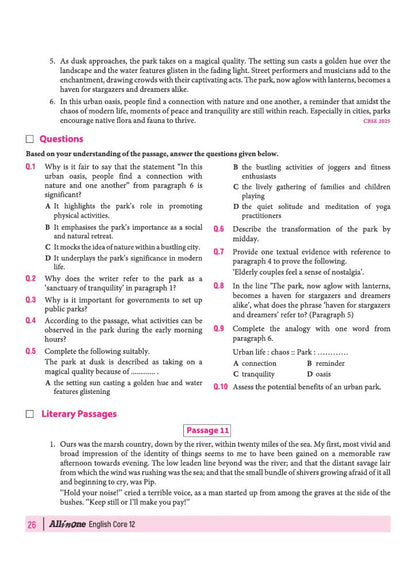 Arihant All in One English Core Class 12 for CBSE Exam 2026-27 | NCERT Based Complete Theory, Practice Exercises, CBQs, A-R, Sample Papers & Mind Maps | Revised Edition as per Latest Syllabus