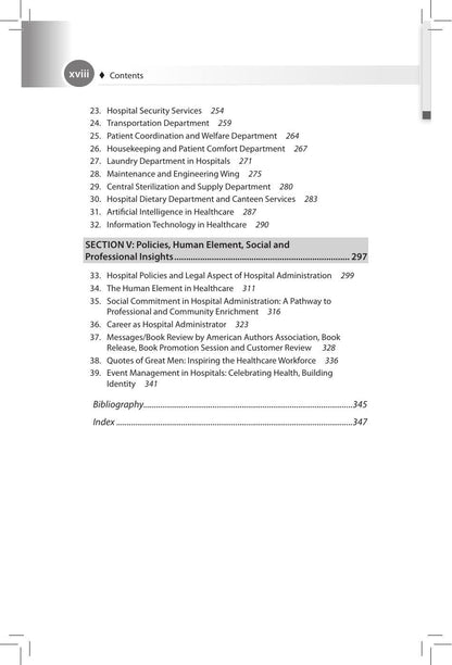 Hospital Administration & Management, 4/E for BHA, MHA and MBA Healthcare Students | AI in Healthcare, Hospital Operations, Crisis Management and Support Services Handbook