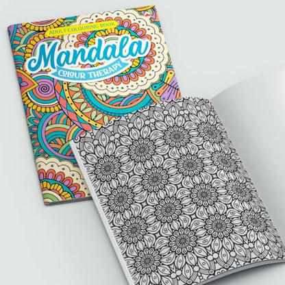 Adult Colouring Book - Mandala Colour Therapy - Colouring Activity Books for Adults - Creative Colouring Book to Reduce Stress