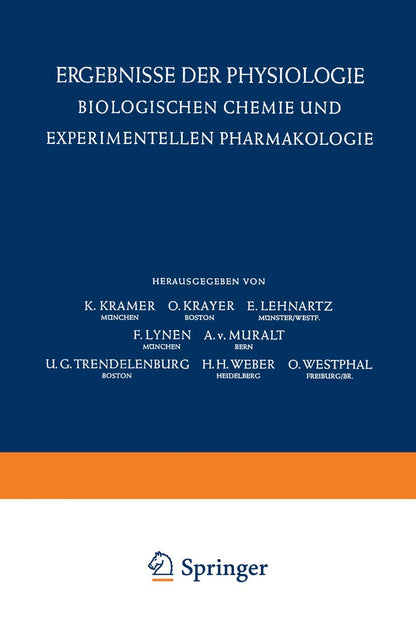 Ergebnisse Der Physiologie Biologischen Chemie Und Experimentellen Pharmakologie / Reviews of Physiology Biochemistry and Experimental Pharmacology: 57