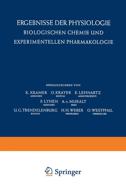 Ergebnisse Der Physiologie Biologischen Chemie Und Experimentellen Pharmakologie / Reviews of Physiology Biochemistry and Experimental Pharmacology: 57