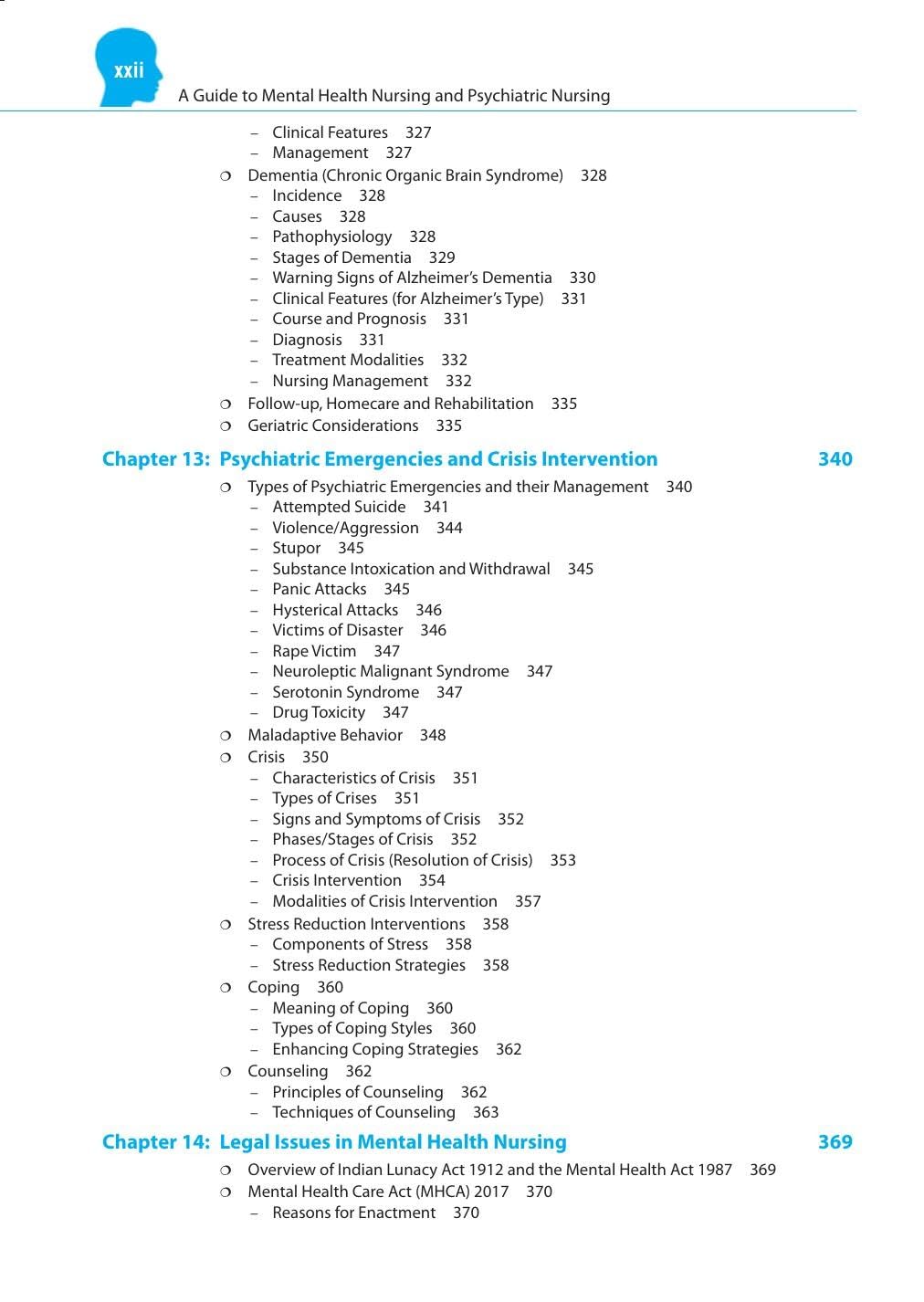 A Guide to Mental Health & Psychiatric Nursing, 6/E for BSc Nursing 5th & 6th Semester Students | ICD-11 Classification, Chapter-End MCQs, OSPE/OSCE Appendix & Latest Drug Guide: Semester V & VI: 1